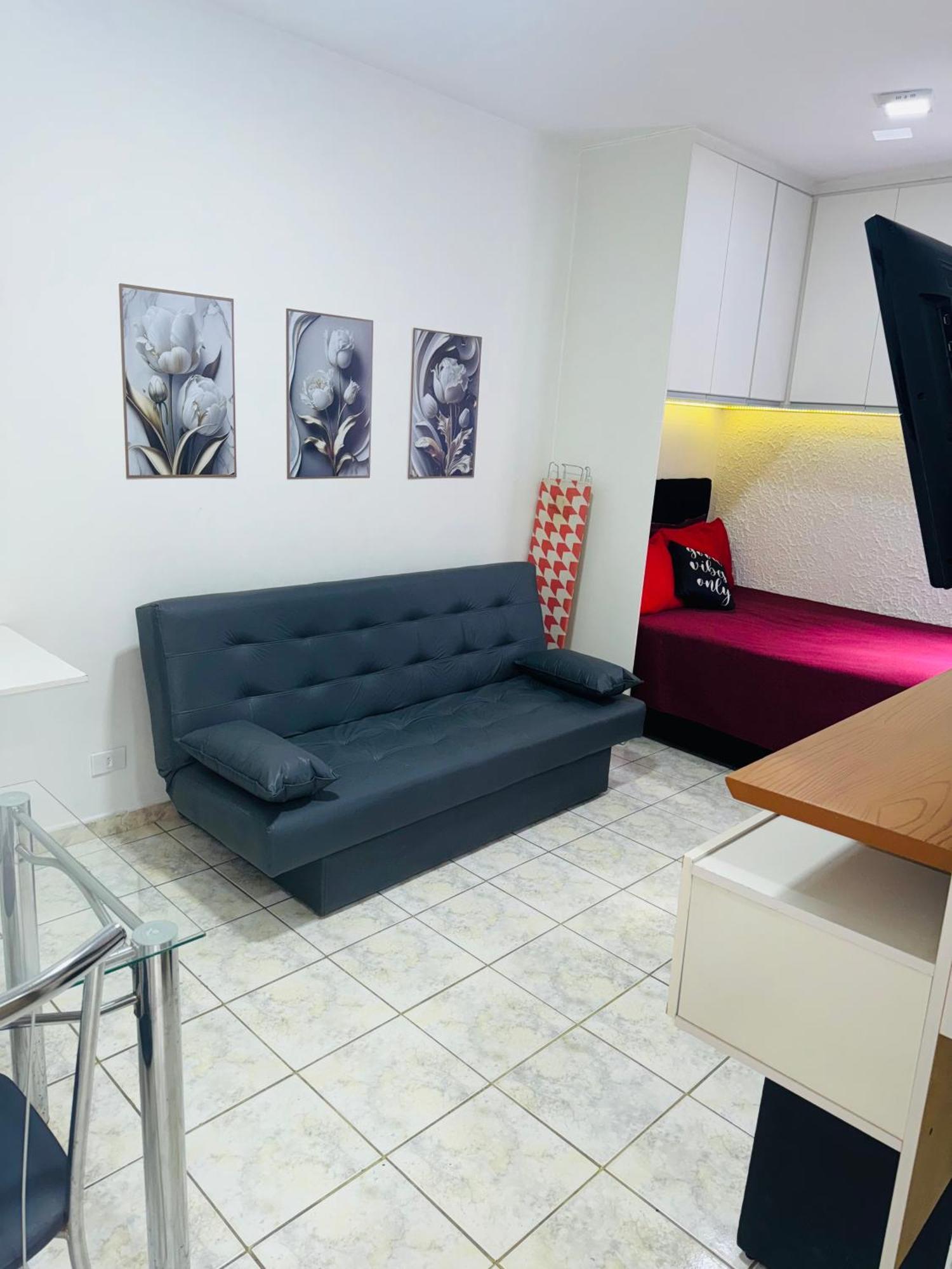 Sala Living Em Predio Familiar Na Av Da Praia サントス エクステリア 写真